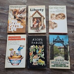 @@@LOOK@ Lot Of 6 Vintage Retro 1970s Hallmark Editions Books @@ Comedy, Cats